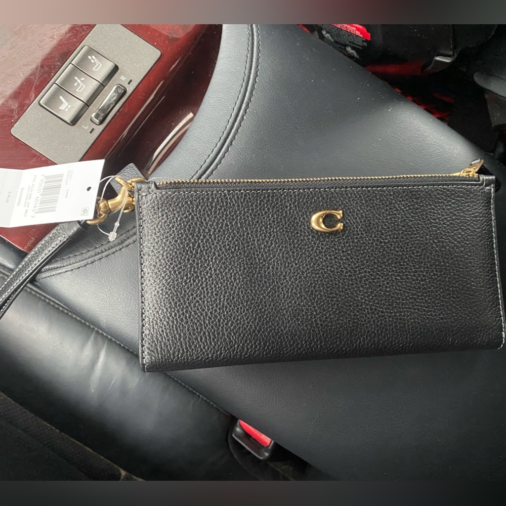 Coach Double Zip Leather Wallet